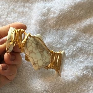 Goldtone wire handmade bracelet/cuff